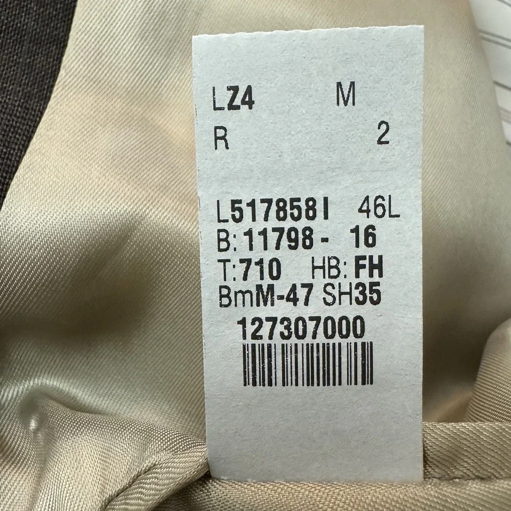 Lauren Ralph Lauren Suit Jacket Men 46L Brown Glen Plaid 100% Wool Blazer Canada